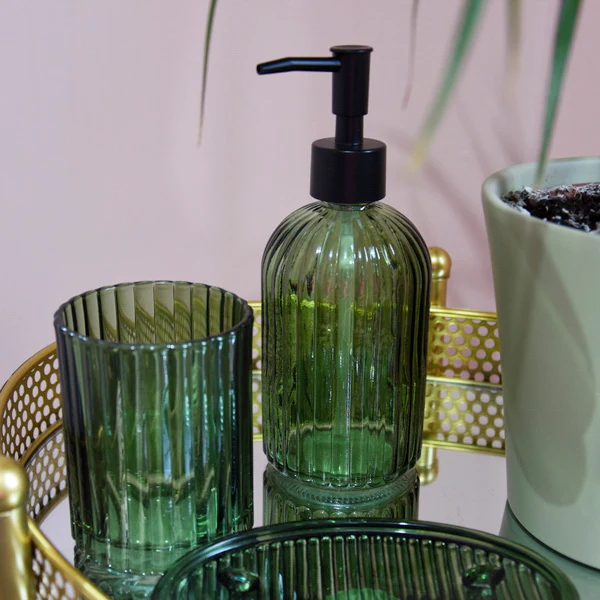 10CM Glass Tumbler Green