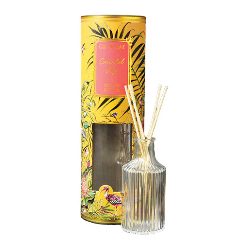 Exquisite Oriental Lily Fragrance Ochre Chinoiserie Reed Diffuser - Image 2