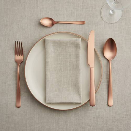 16-Piece Vintage Copper Cutlery Set