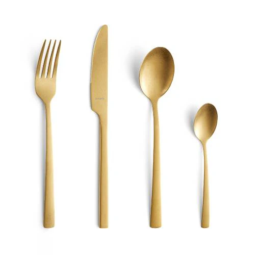16-Piece Vintage Gold Cutlery Set - Image 2