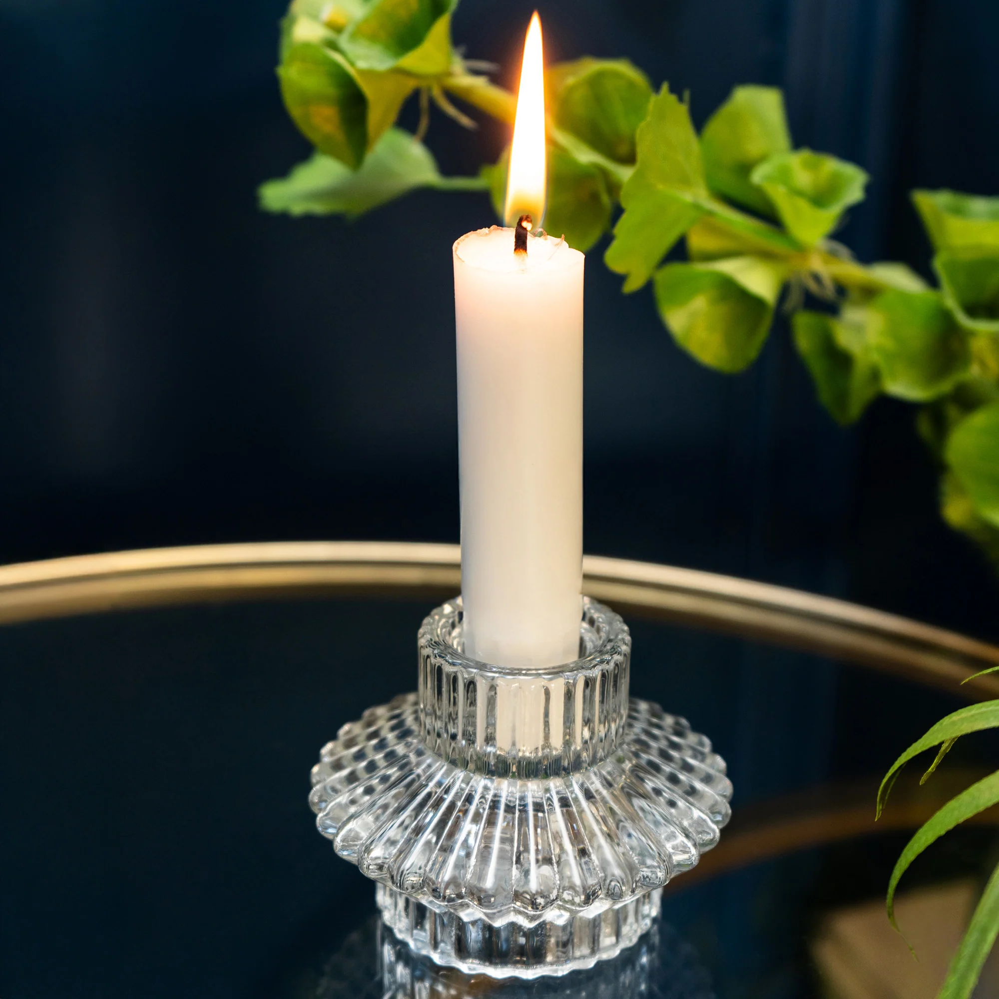 Elegant Dual-Sided Glass Tealight Candleholder - Image 4