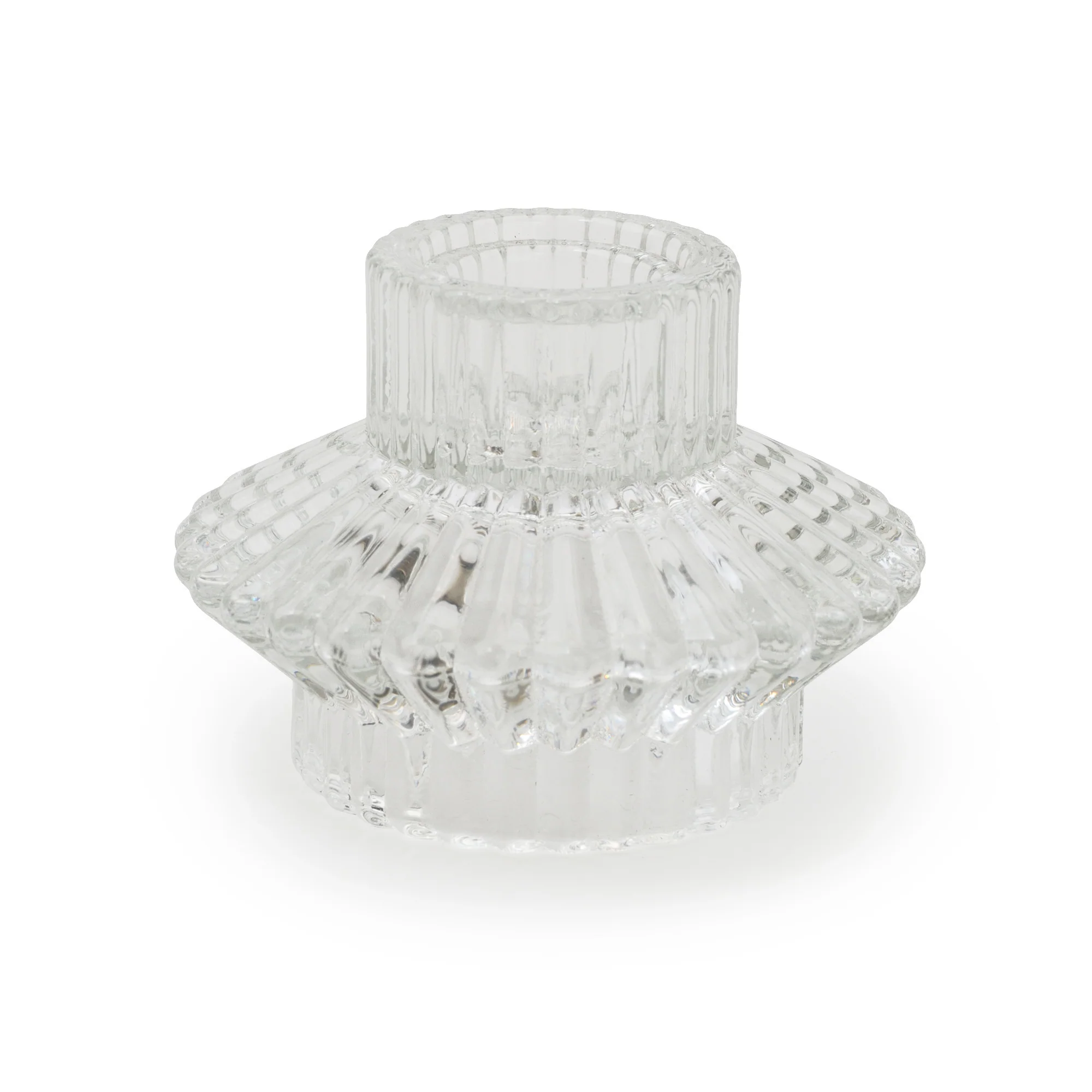 Elegant Dual-Sided Glass Tealight Candleholder - Image 5
