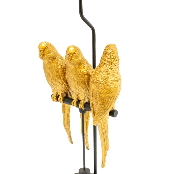 Trio Parrots Lamp: Black Gold Base with Matching Shade - Image 14