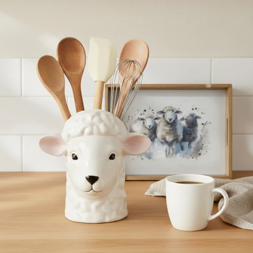 3D Sheep Utensil Pot for Kitchen - Image 2