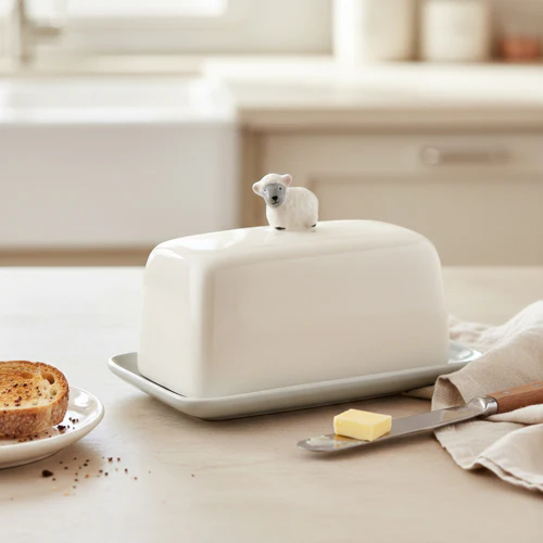3D Sheep White Butter Dish - Image 2