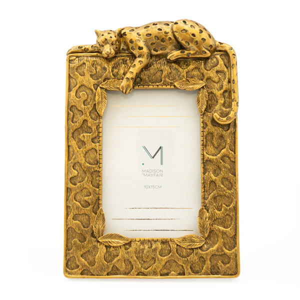 Elegant Leopard 4x6 Gold Photo Frame Design - Image 6
