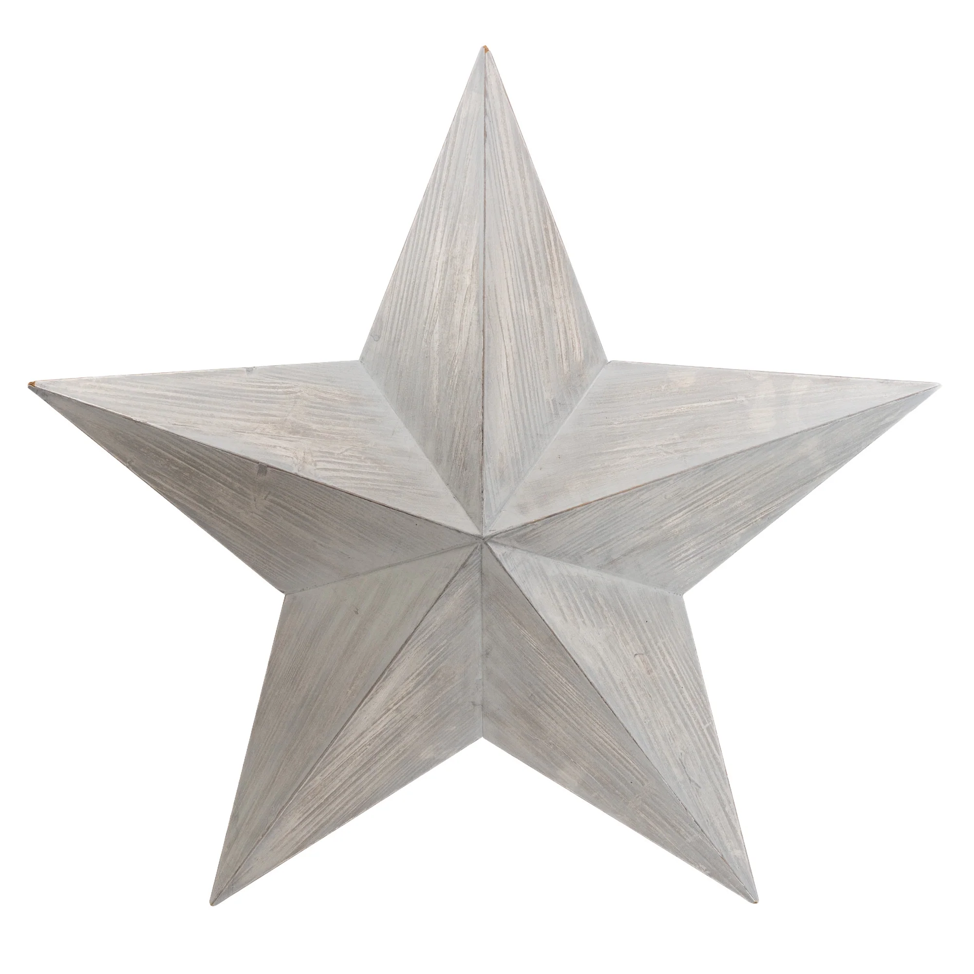 76cm 3D MDF Star - Grey Wash - Image 2