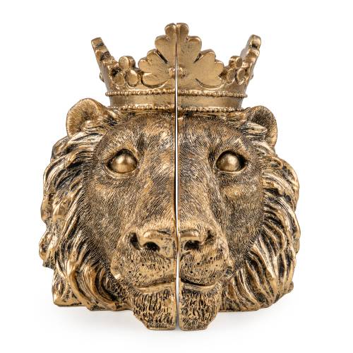 Antique Gold Lion Bookends - Image 10
