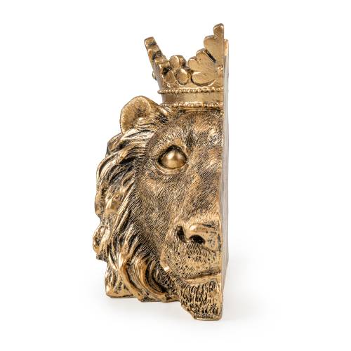 Antique Gold Lion Bookends - Image 12
