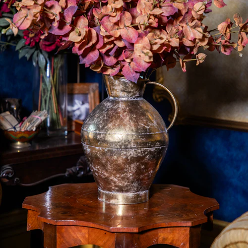 Antique Gold Metal Jug - Image 2