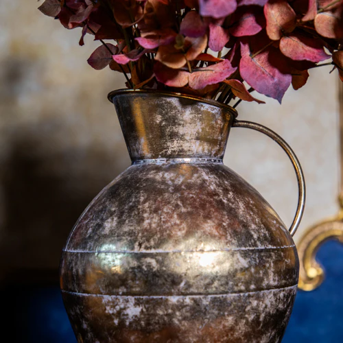 Antique Gold Metal Jug - Image 4
