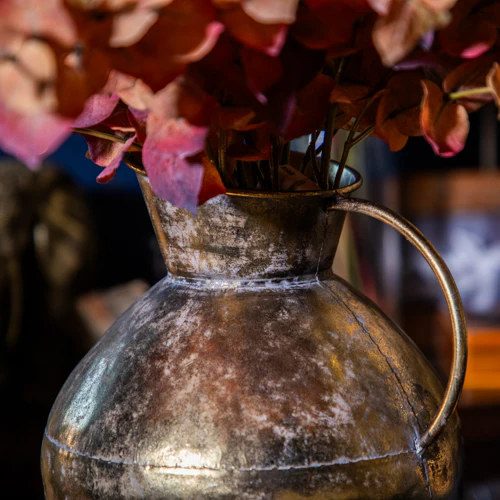 Antique Gold Metal Jug - Image 6