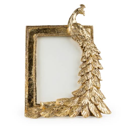 Antique Gold Peacock Photo Frame 4x6" - Image 4