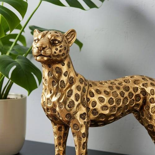 Art Deco Gold Leopard Statue - Image 2