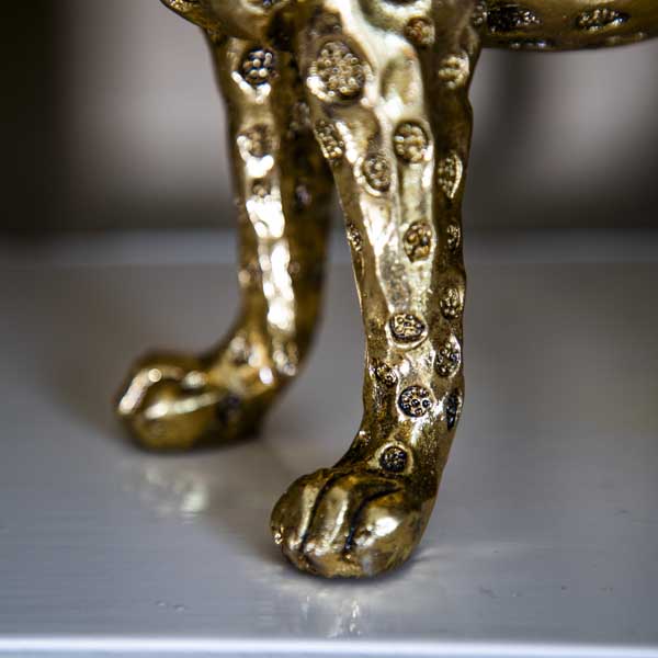 Art Deco Gold Leopard Statue - Image 3