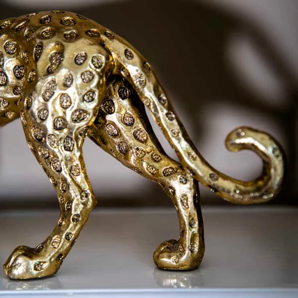 Art Deco Gold Leopard Statue - Image 4