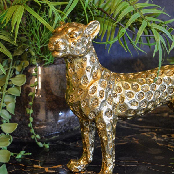 Art Deco Gold Leopard Statue - Image 5