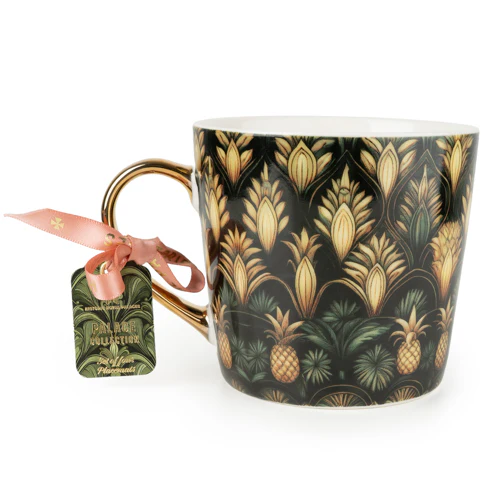 Art Deco Mug with Gold Pineapple Motif    - Image 5