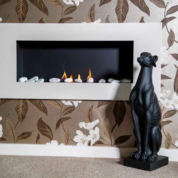 Art Deco Sitting Black Greyhound On Plinth Ornament - Image 10