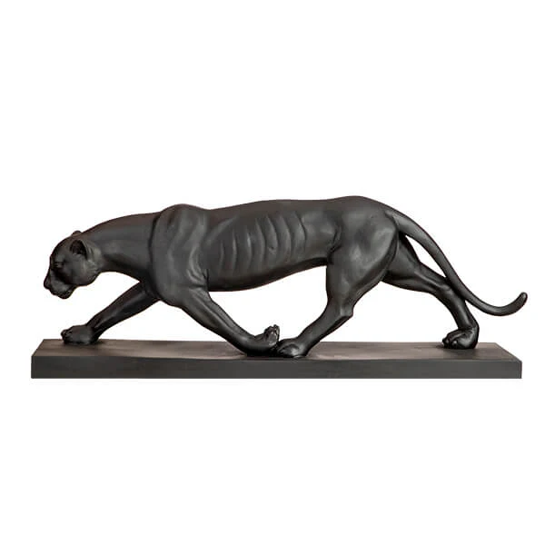 Art Deco Style Black Panther On Plynth Ornament - Image 2