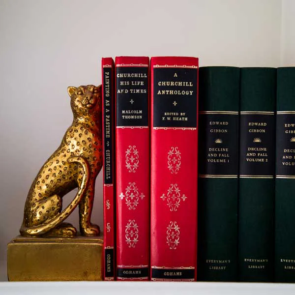 Art Deco Style Gold Leopard Bookends - Image 4