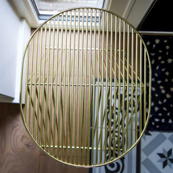 Art Deco Style Wire Table - Gold - Image 3
