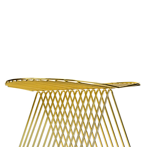 Art Deco Style Wire Table - Gold - Image 5