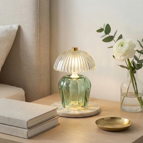 Art Deco Style LED Glass Table Lamp - Image 4