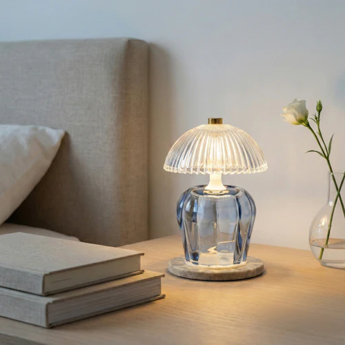 Art Deco Style LED Glass Table Lamp - Image 7