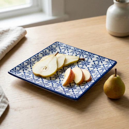 Blue & White Artisan Ceramic Side Plate