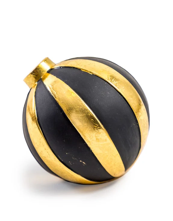 Black & Gold Decorative Bauble Ornament - Image 5