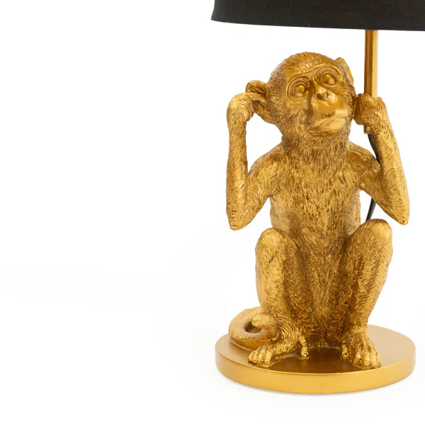 Playful Elegance with Black Monkey Lamp with Matching Shade - Image 6