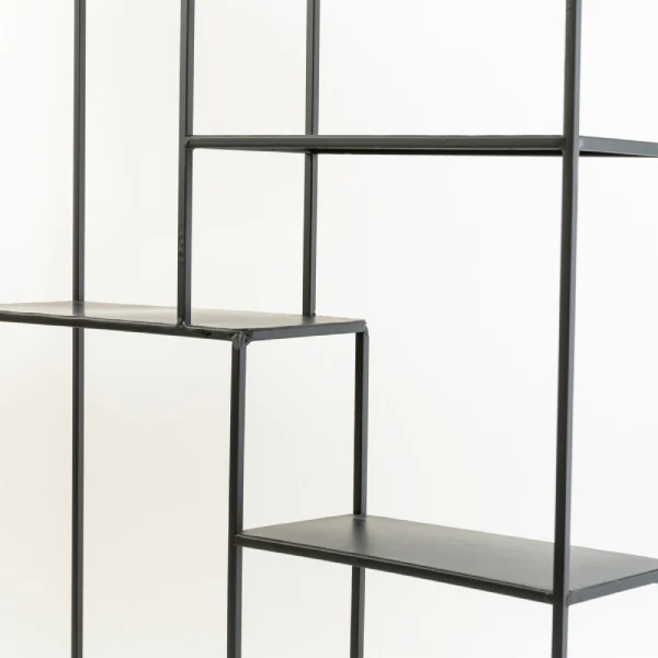 70cm Rectangular Wall Shelf Unit Black - Image 5