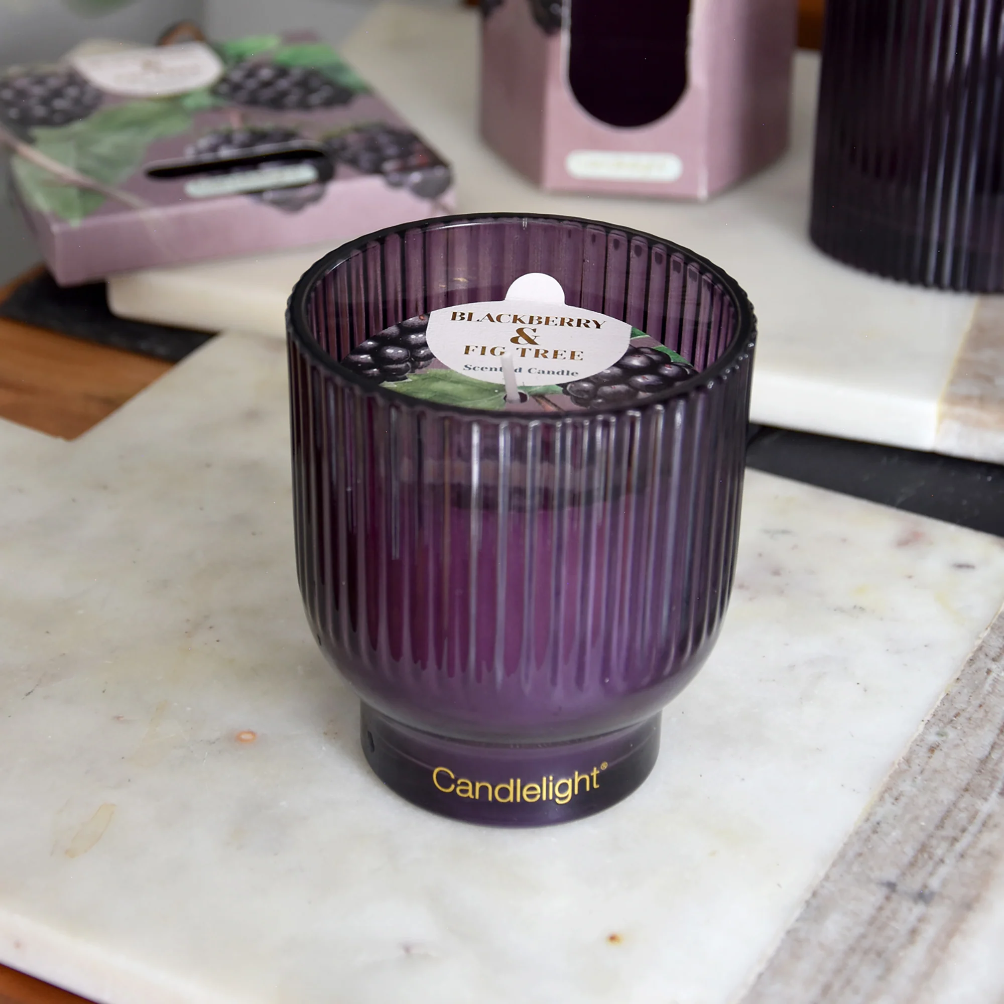 Blackberry & Fig Tree Medium Footed Candle
