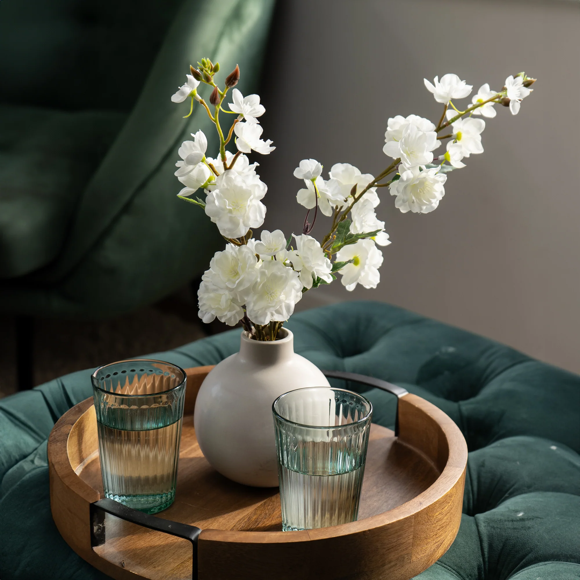 Blossom In Ceramic Bottle Vase