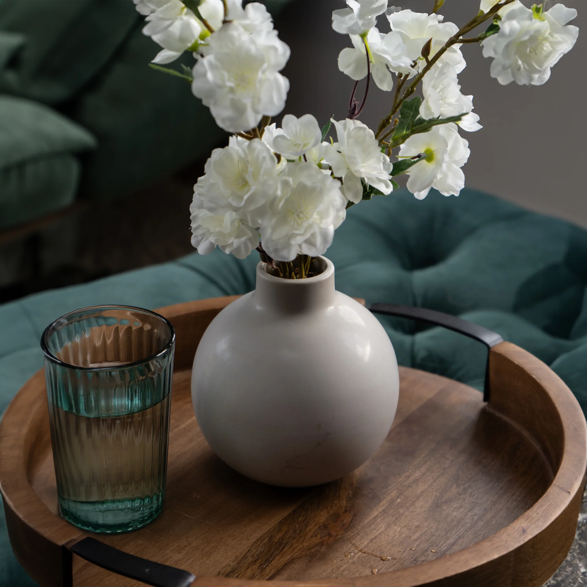 Blossom In Ceramic Bottle Vase - Image 2