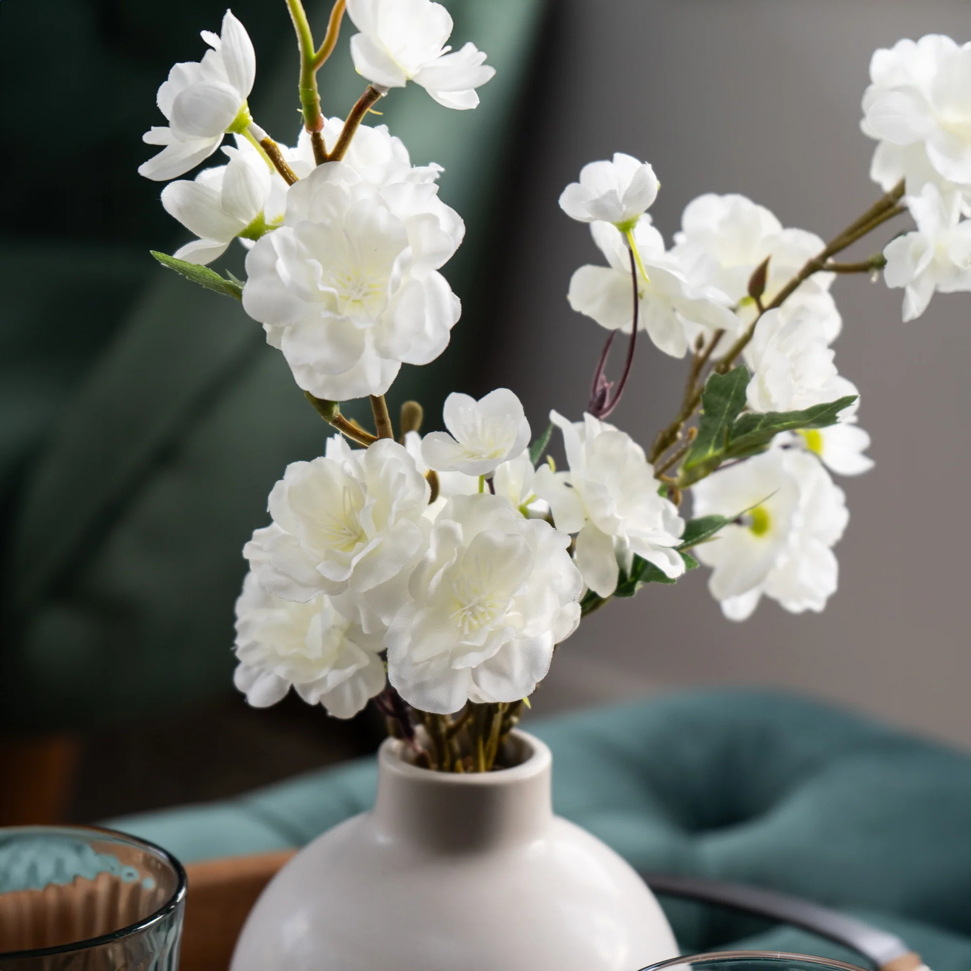 Blossom In Ceramic Bottle Vase - Image 3