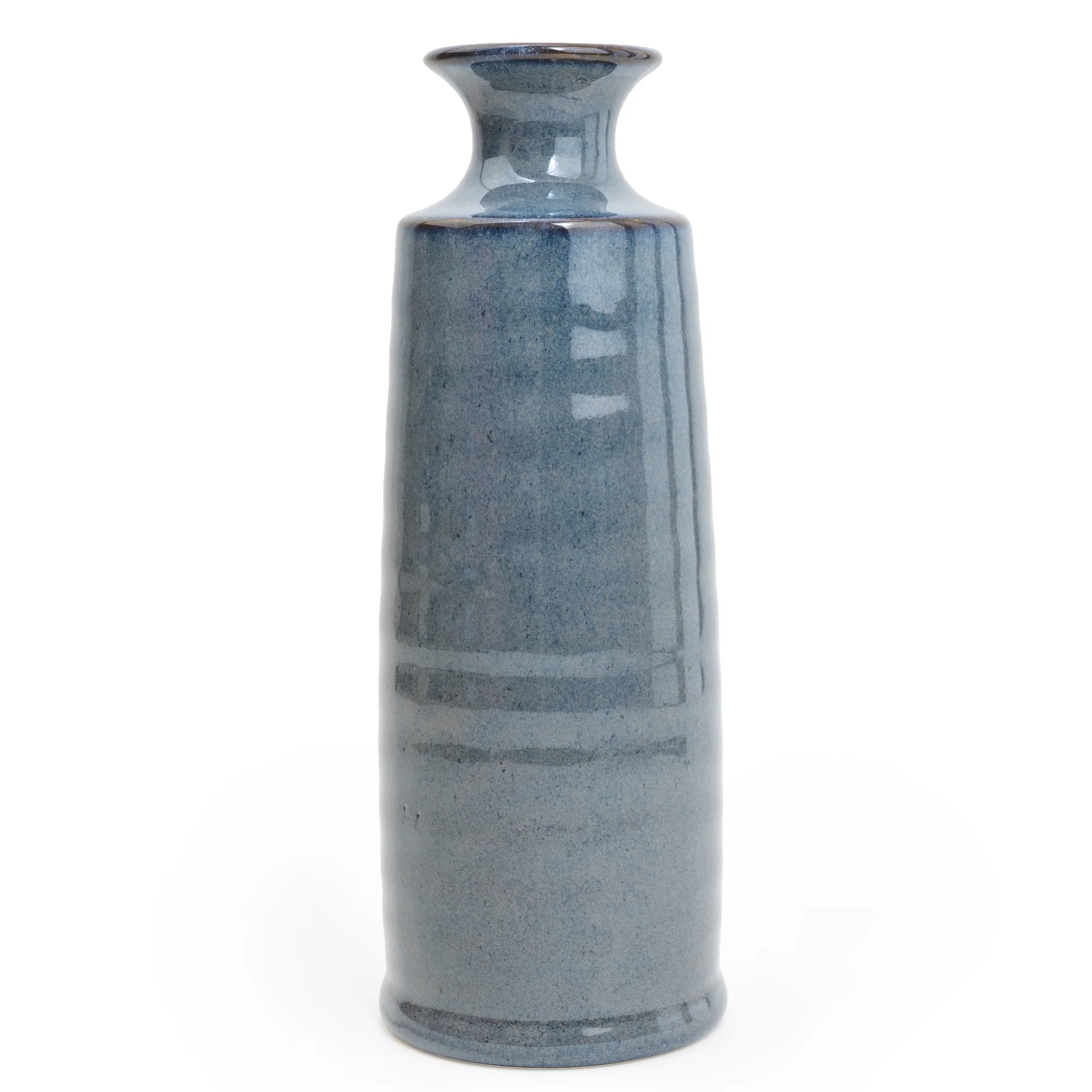 Stunning Reactive Blue Bottle Vase - Image 4