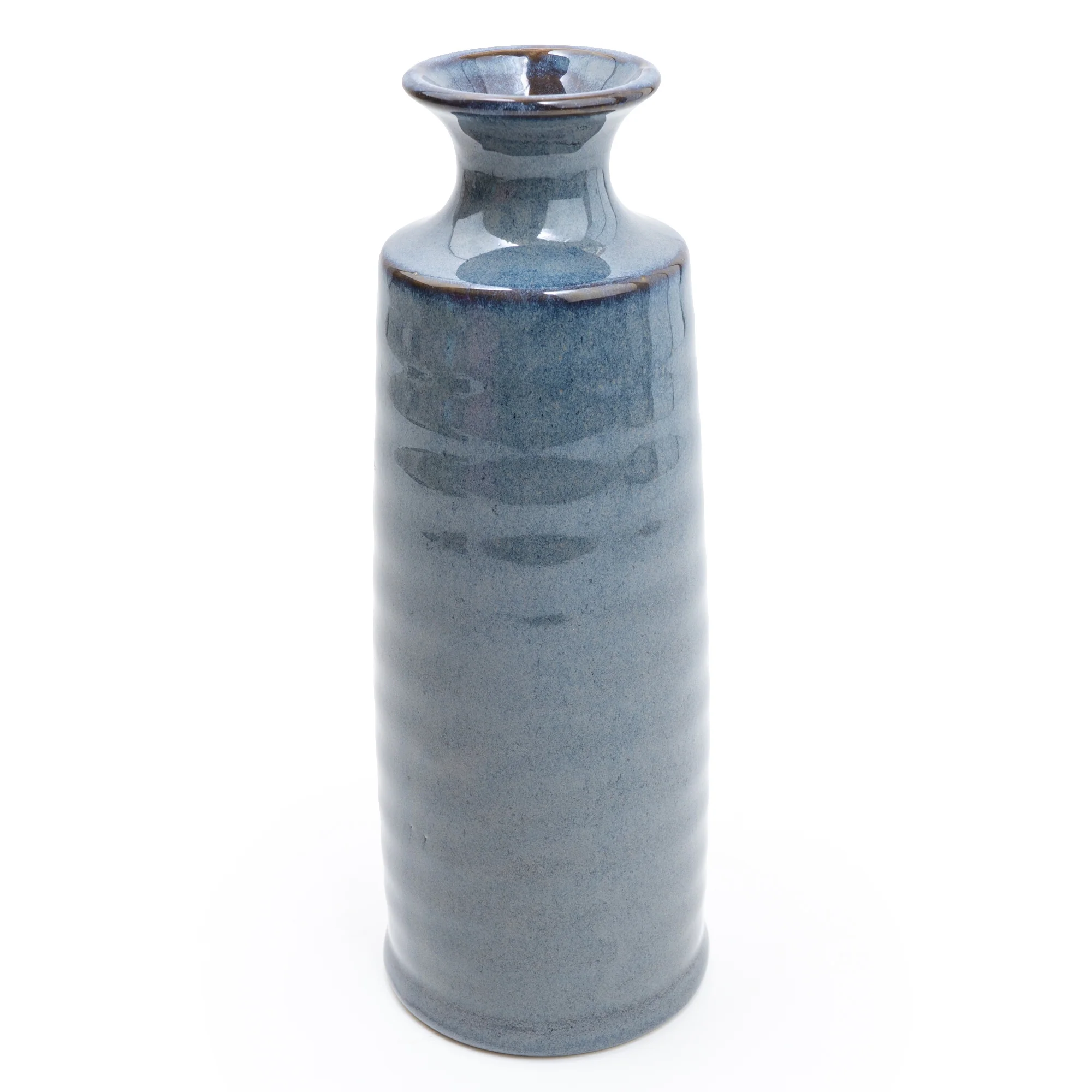 Stunning Reactive Blue Bottle Vase - Image 5
