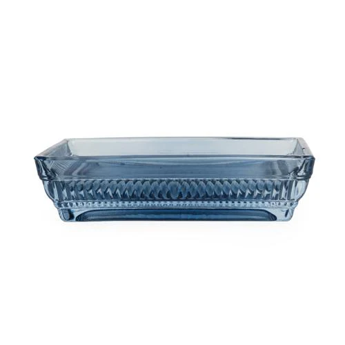 Blue Ridged Glass Soap Dish - Image 3