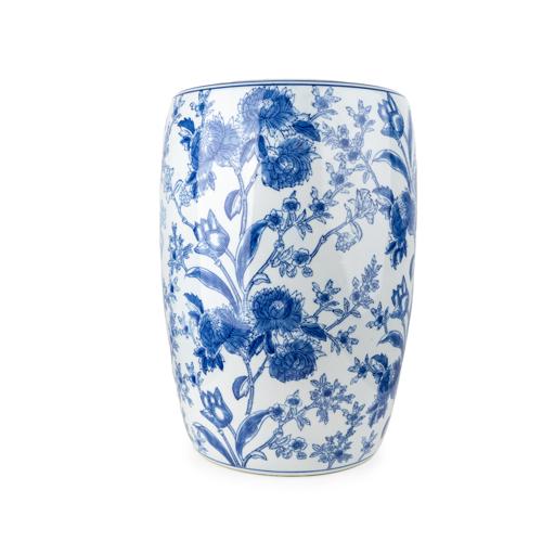 Blue & White Ancient-Inspired Stool - Image 2