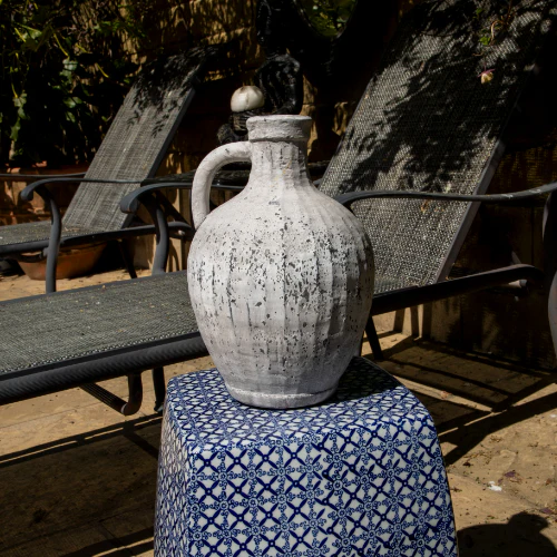 Stone Bottle Vase with Handle - Image 2