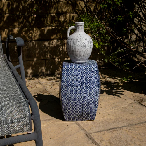 Stone Bottle Vase with Handle - Image 3