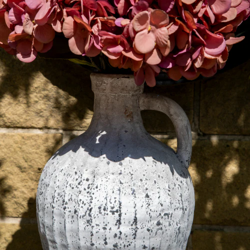 Stone Bottle Vase with Handle - Image 8