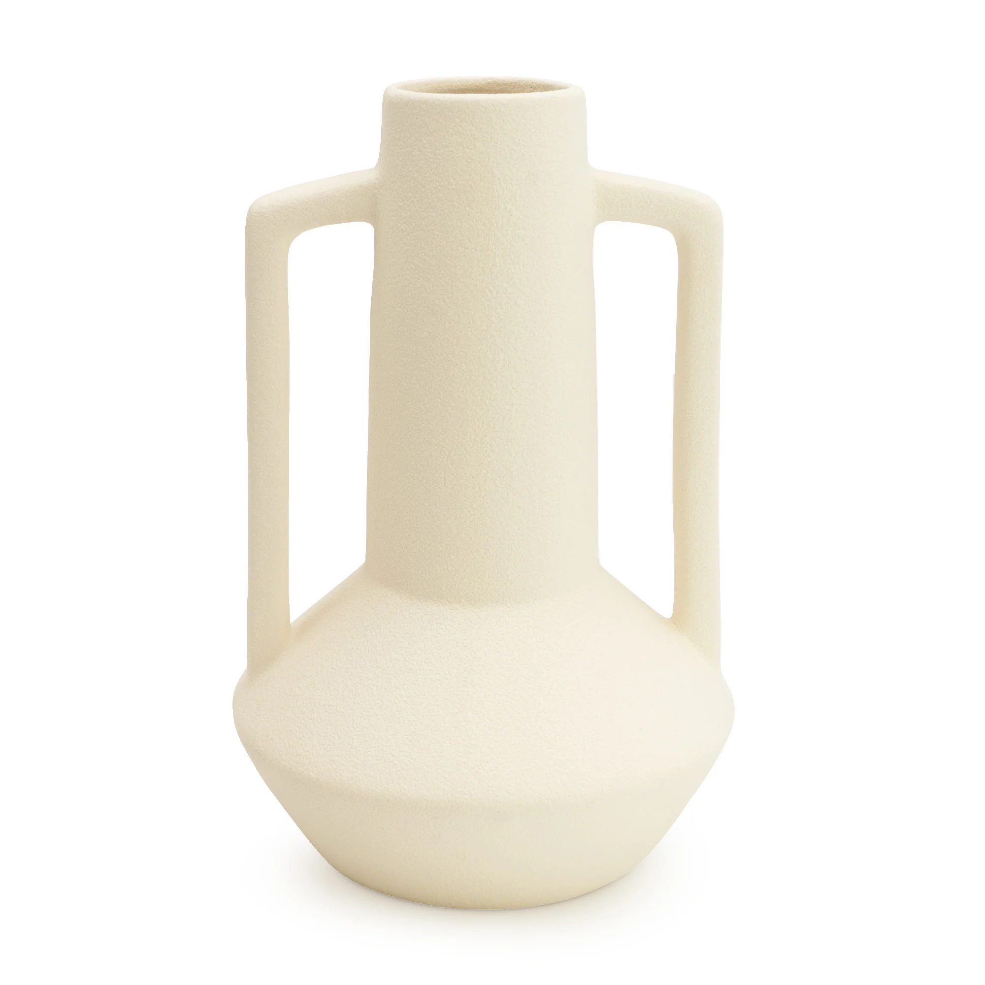 Charming Cream Bottle Vase with Elegant Handles - Image 3