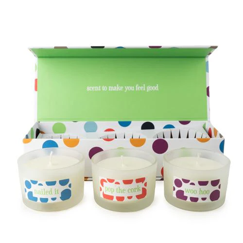 Brights Collection "Celebrate" Scented Luxury Candle Trio - Image 3