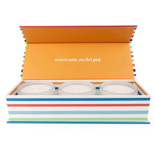 Brights Collection "Thank You" Scented Luxury Candle Trio