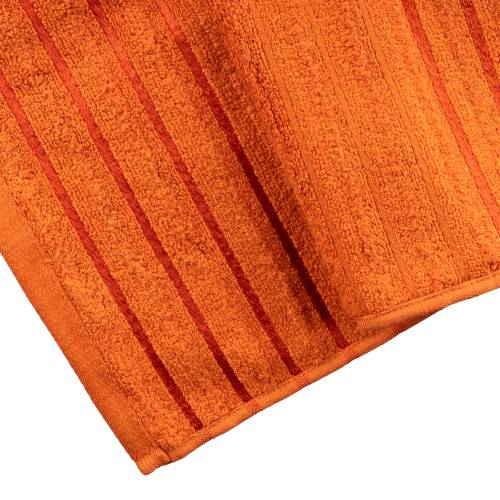 Burnt Orange Ribbed Towel Set - Image 2