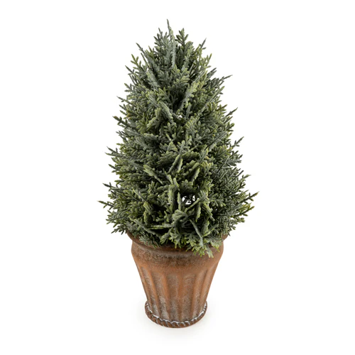 29cm Cypress Tree in Decorative Pot – Artificial Cypress Plant - Image 4