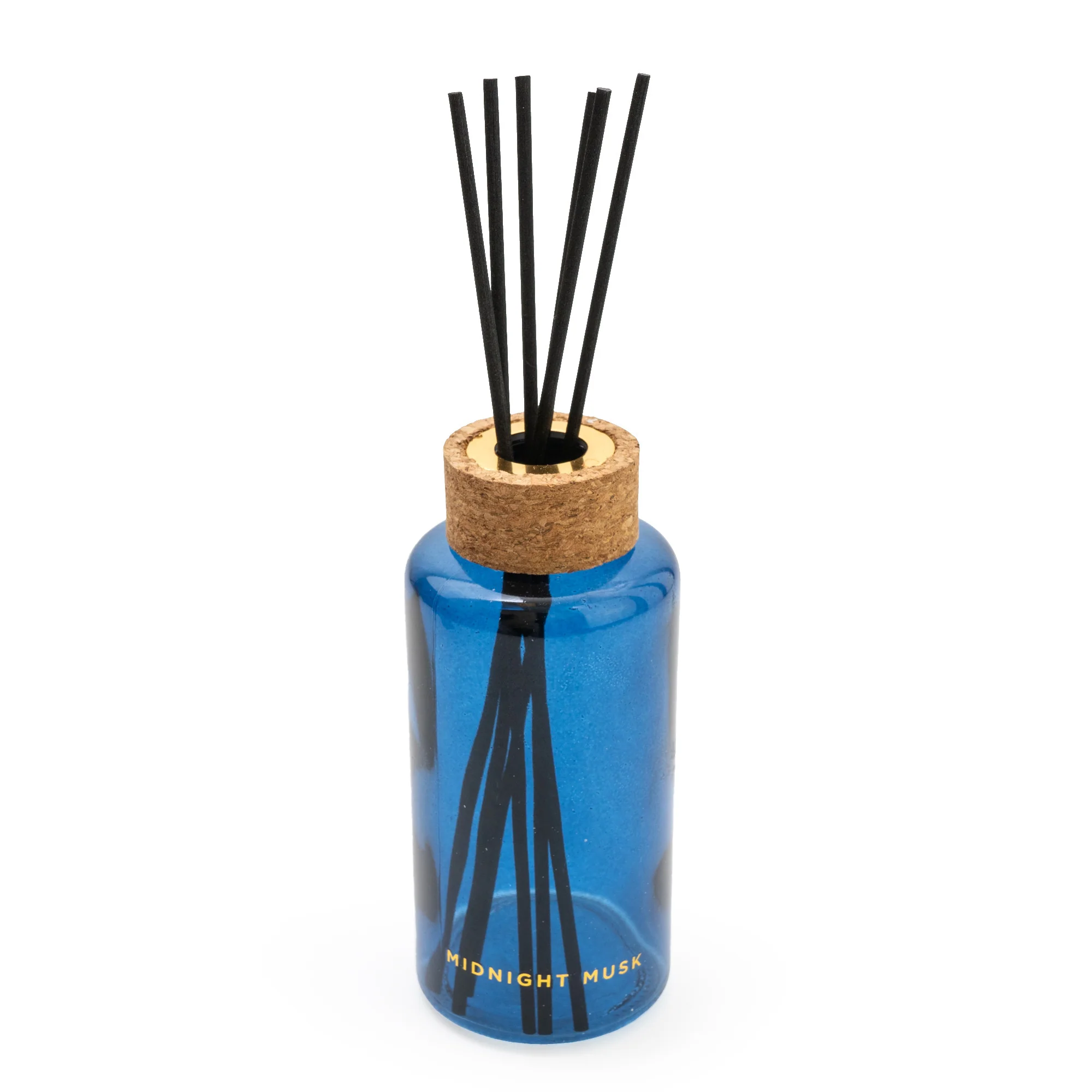 Serenity in Blue 200ml Round Reed Diffuser with Cork Lid in Woods Scent - Image 2